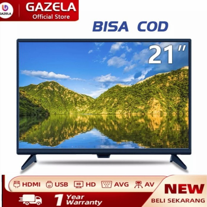 Gazela Tv Led 19 21Inch Full HD Suport Cctv Monitor Game PS3 Monitor Pc GARANSI 1 TAHUN