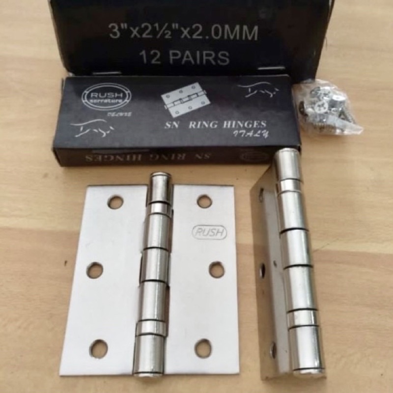 RUSH KTK HITAM 3” Engsel pintu 3”inci rush Engsel pintu rumah 3inci Engsel lahar 3” Door hinges 3inc