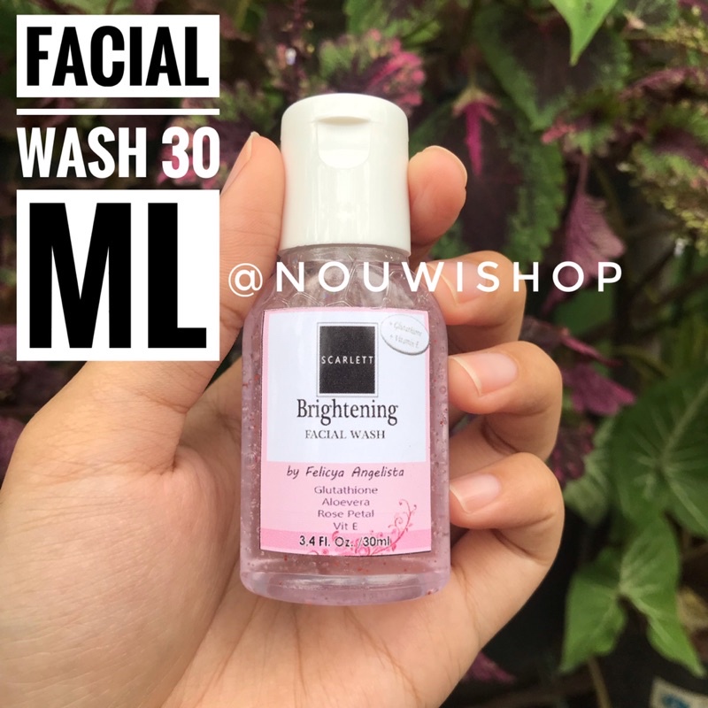 Scarlett Brightening FACIAL WASH Mini 30ML Original | Scarlet Tester | Skarlett Kecil Imut Mungil Menggemaskan