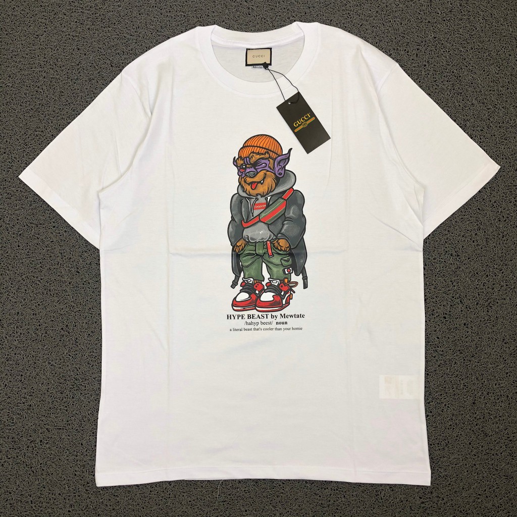 T SHIRT KAOS GUCCI PARODY BEAST WOLVERINE PUTIH PREMIUM AUTHETNIC