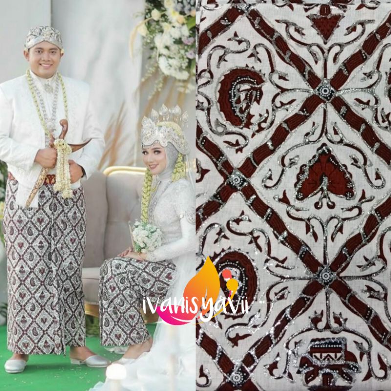 Sepasang Jarik Pengantin Prodo - Motif Sido Luhur (Gold/ Silver)