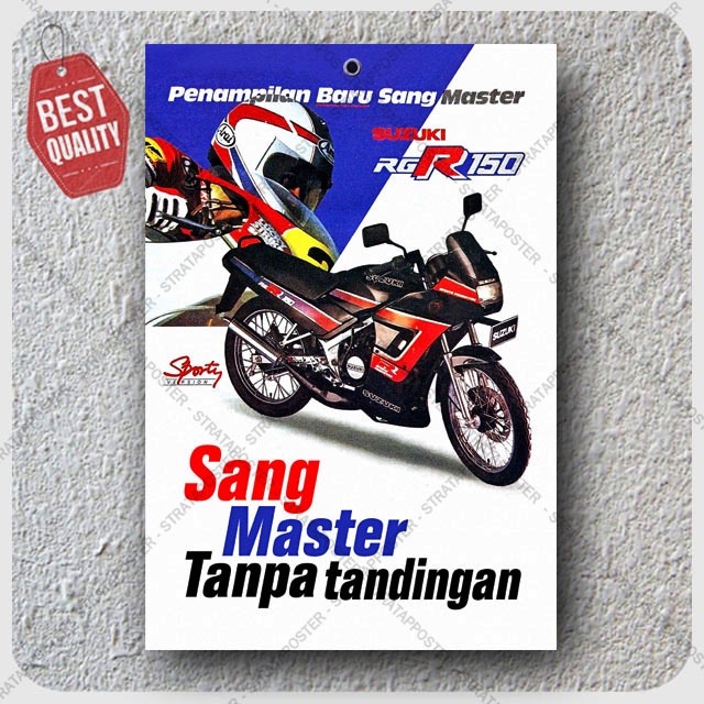 Poster Motor Klasik Suzuki RG Dekorasi Hiasan dinding Otomotif 203098STA