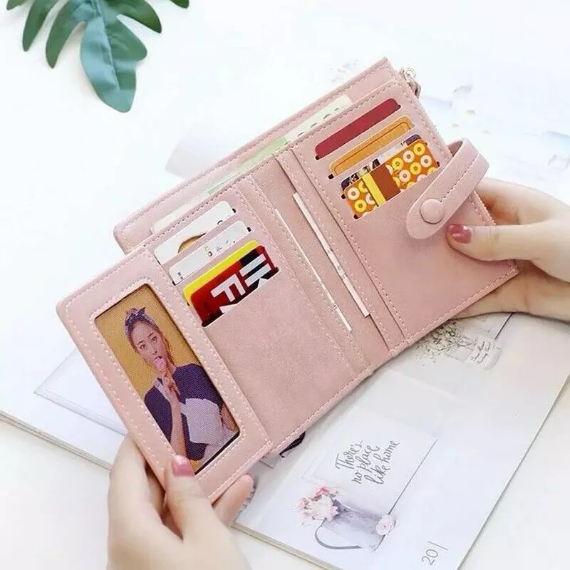 DOMPET WANITA KULIT DOMPET LIPAT MINI WANITA MURAH