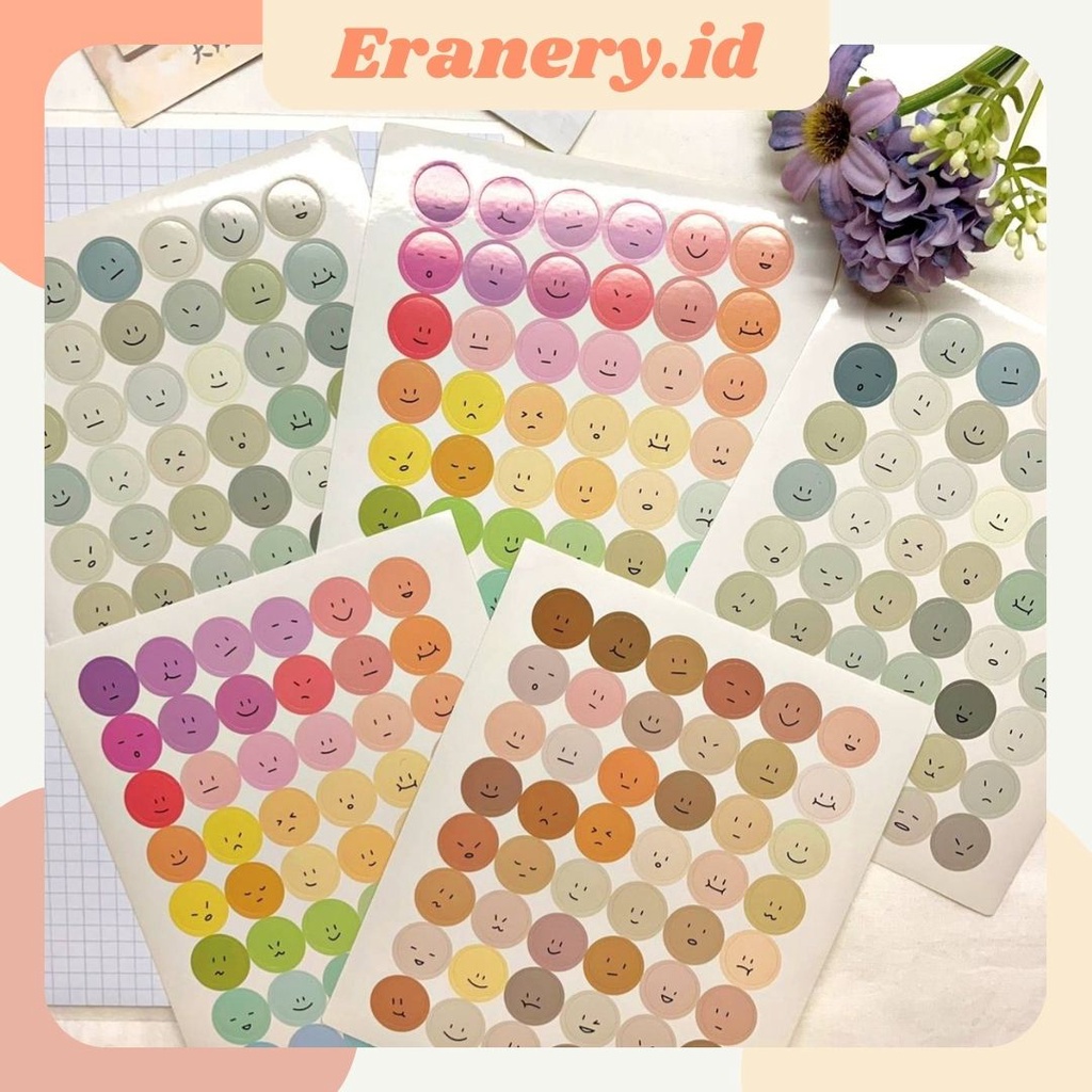 

Smiley Face Dot Sticker/Sticker Bulat Emoticon/Emoticon Dot Sticker