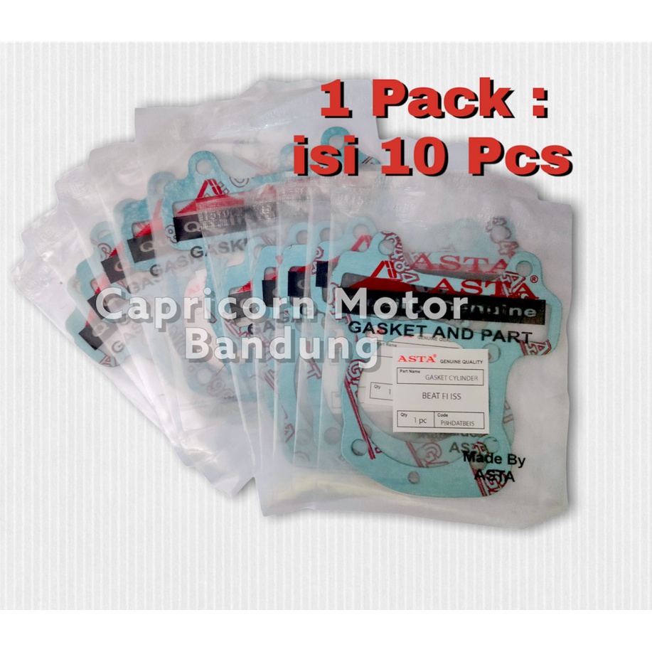 isi 10 Paking Gasket Blok Boring Bawah BEAT POP ESP STATER HALUS ASTA