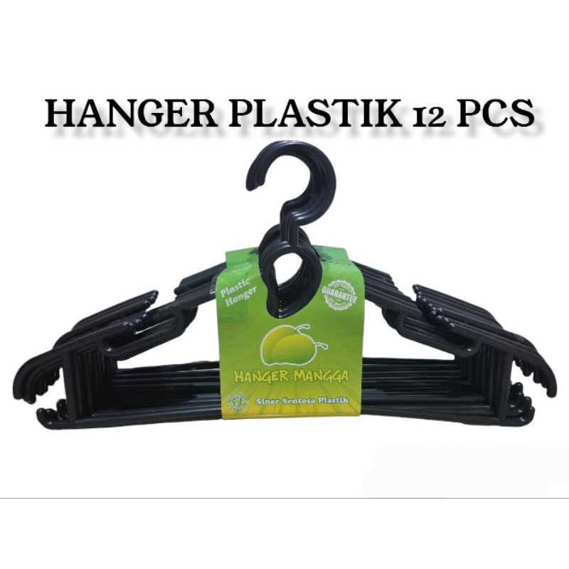 12 PCS HANGER PLASTIK SSP/ GANTUNGAN BAJU PLASTIK