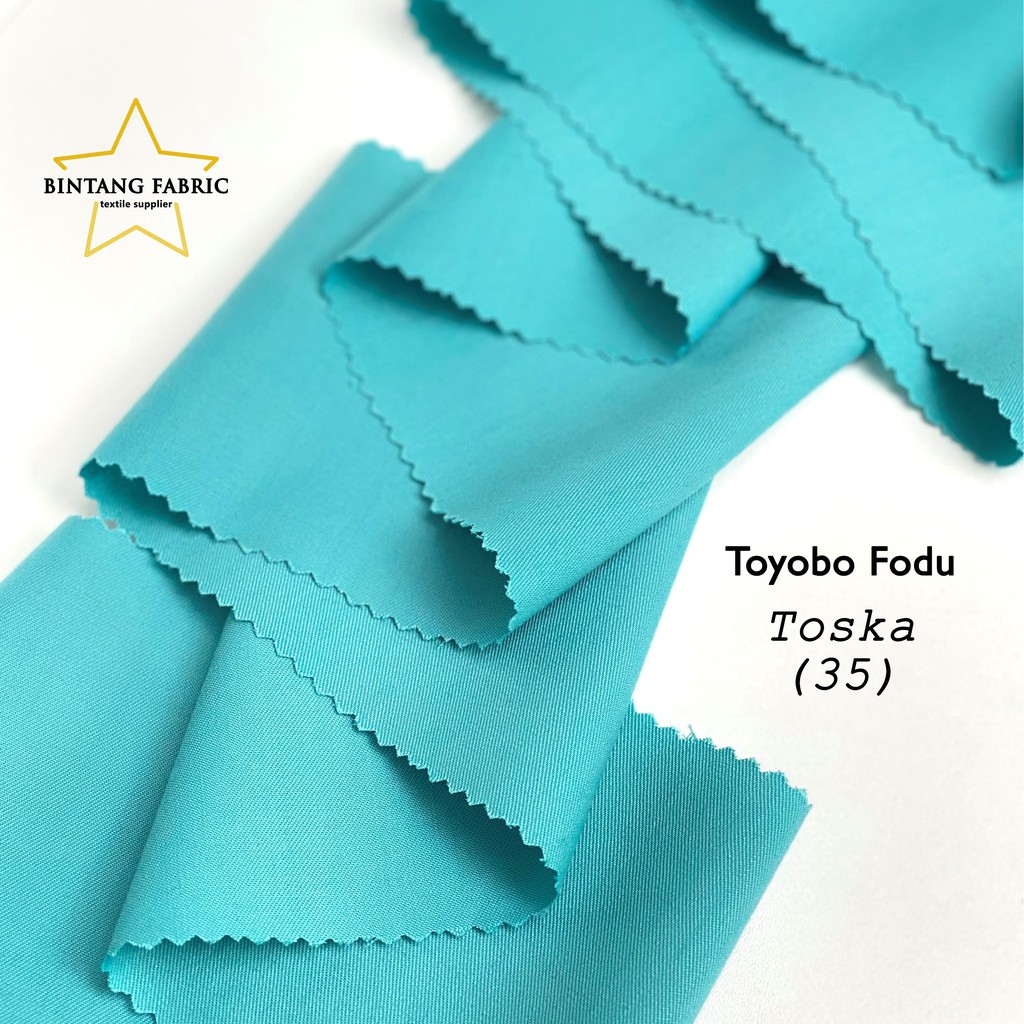 Bahan Kain Katun TOYOBO FODU 1 meter-Toska