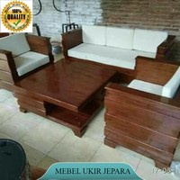 kursi tamu box jati, kursi tamu minimalis kotak, mebel jepara, furniture
