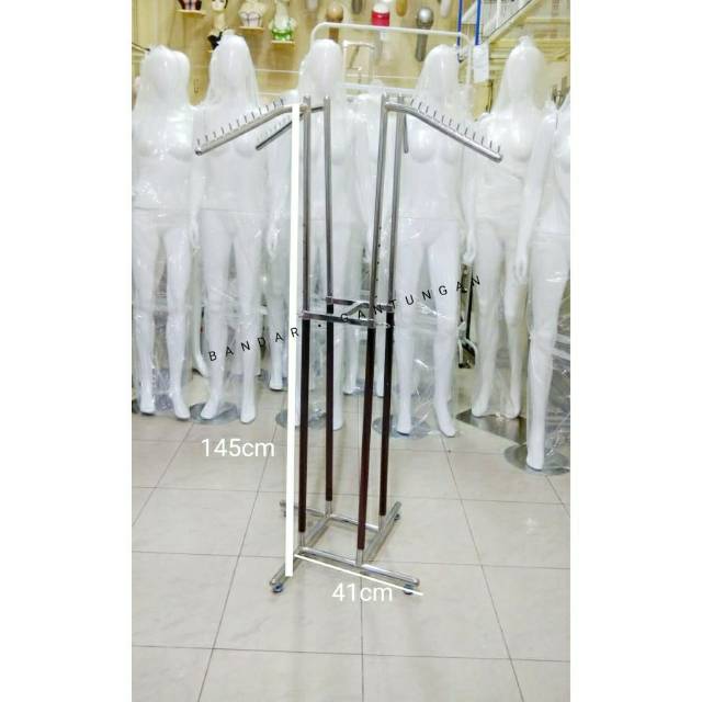 Gawang Baju Model 4 Arah / Display Gantungan Baju / Rak Baju / Hanger Baju Berdiri(BH)