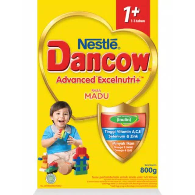 Dancow 1+ plus susu bayi 1-3 tahun VANILA / MADU / COKLAT 800gr.