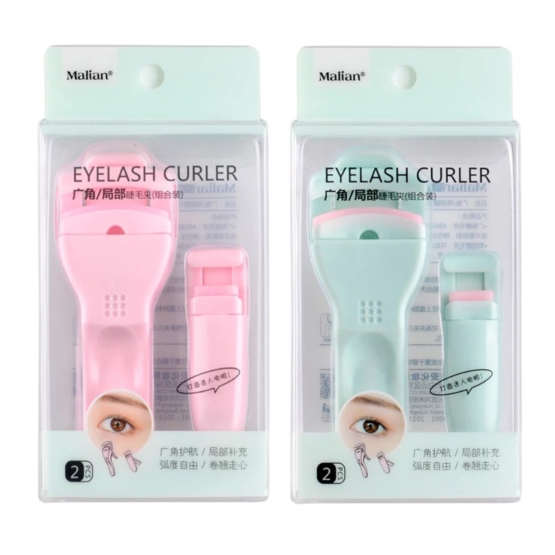 [2Pcs/Sets Eyelash Curler Set with Wide Angle Eyelash Curler][ Precision Mini Partial Corner Half Eyelash Curler ]