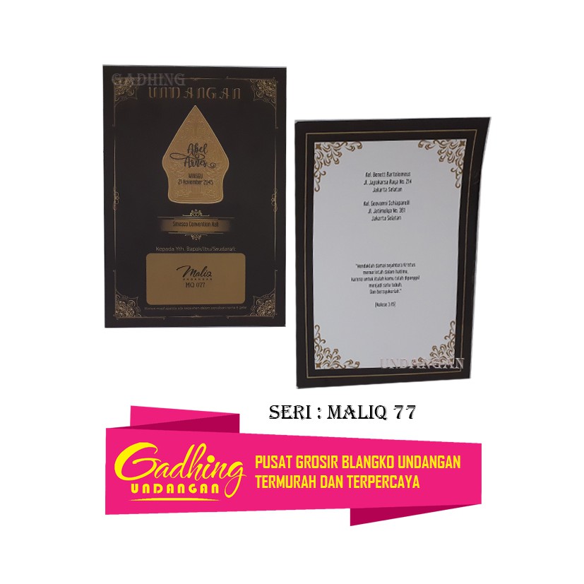Blangko Undangan MALIQ 77 Harga Murah