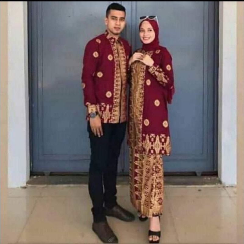 Songket palembang, baju kondangan, baju couple