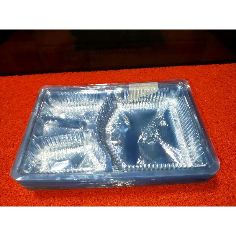 SET ( ISI 100 PCS ) Mika Samir sekat persegi  / mika wadah kotakan / Samir mika sekat