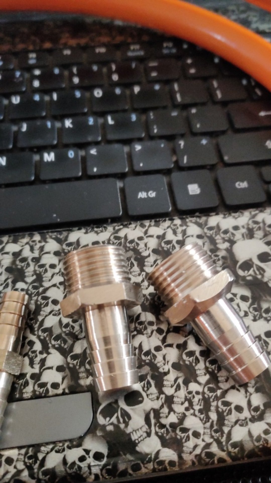 Nipple / Nepel Selang Drat Luar Kuningan 1/2 X 1/2