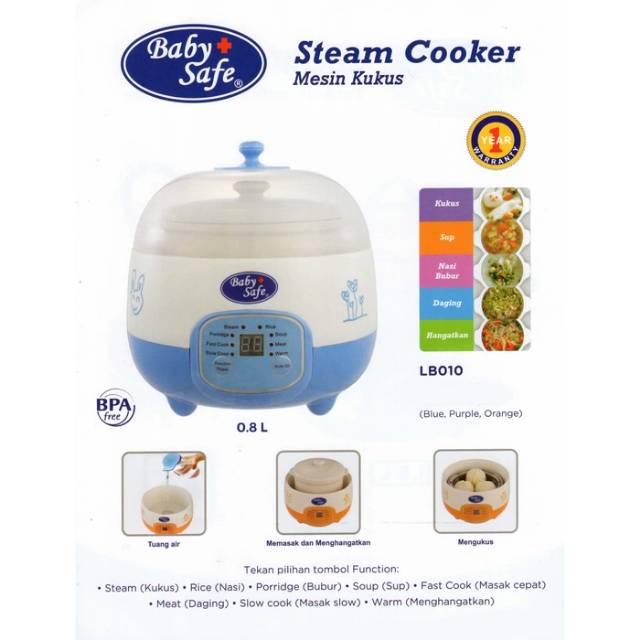 Megasari,baby steam digital cooker