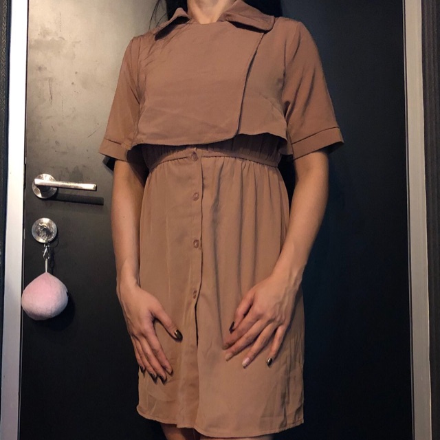 Dress coklat Korea (Korean brown dress)