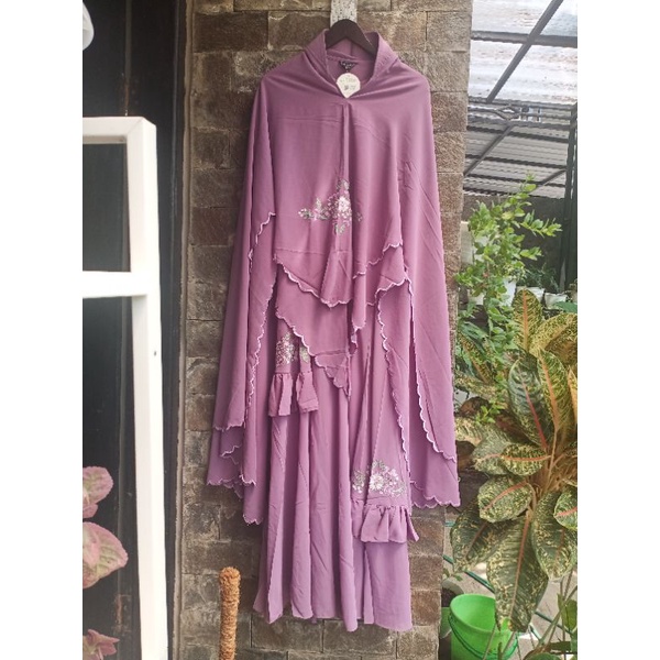 Dress Syari SHIRAAZ Bordir New Warna Lilac