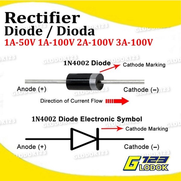 Dioda Diode Rectrifier DIP IN4002 1N4002 1N IN 4002 1A 100V