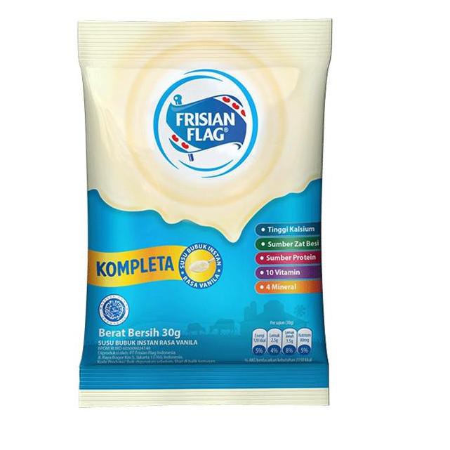 

[KODE BARU 562] Susu Bubuk Frisian Flag KOMPLETA Rasa Vanila Sachet 10 x 30 gr x3 TERBARU!!!