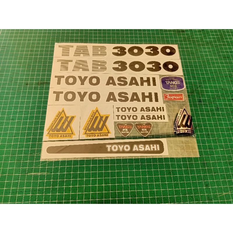 stiker dan emblem sepeda Toyo Asahi