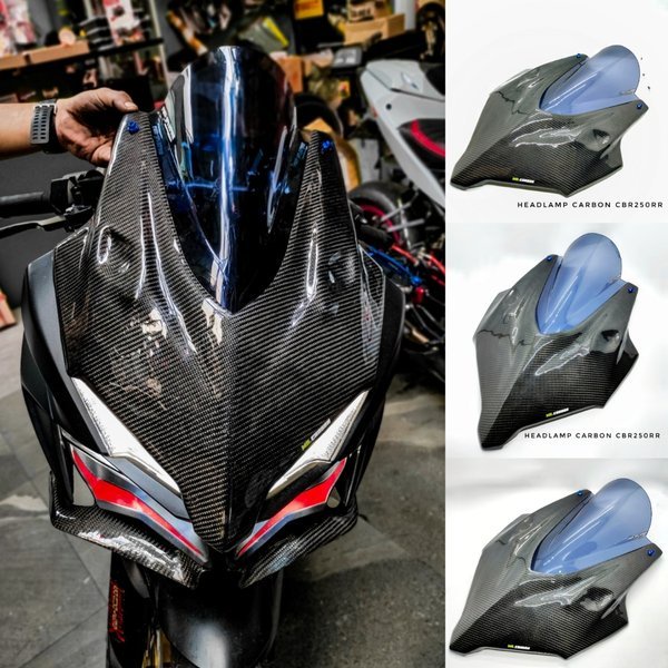 Headlamp Carbon CBR 250rr Lampu Depan Karbon CBR 250rr Body CBR 250rr