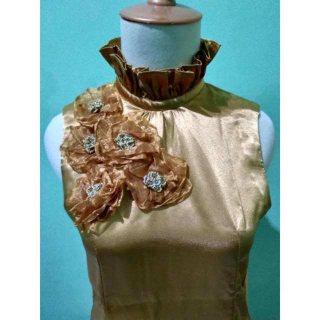 Gaun Emas Satin (Preloved)
