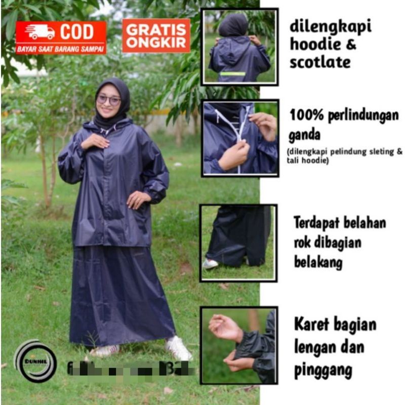 JAS HUJAN, RAINCOAT Rok/Celana Dewasa Terbaik By Dunhil Anti Rembes