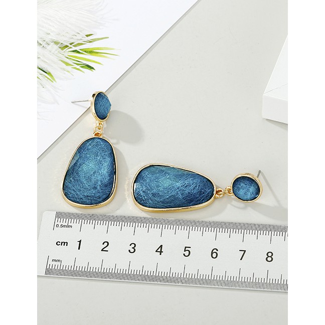 LRC Anting Tusuk Fashion Korean Noodles Resin Silk Crystal Long Earrings D95123