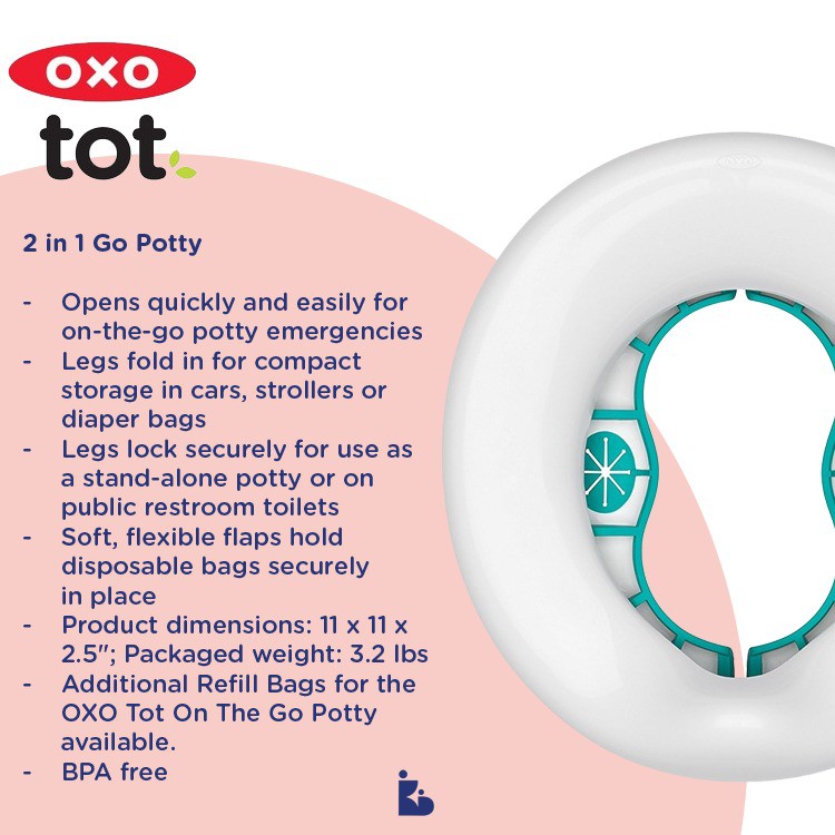 OXO Tot 2in1 Go Potty | Tempat Pup Portable