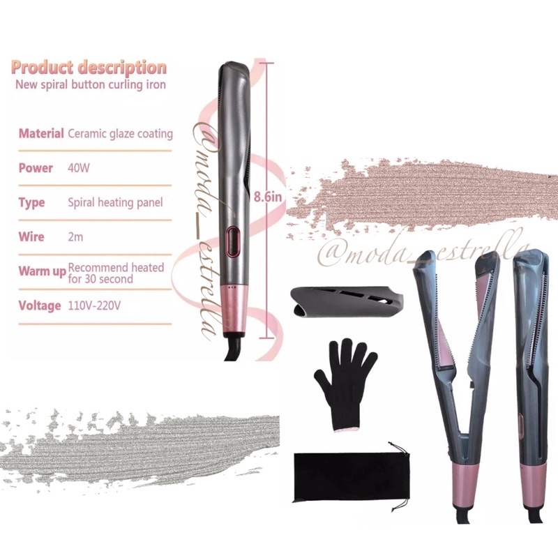 Catokan twister 2 in 1 pelurus pengeriting rambut professional hair culry and straight / REMINGTON / CATOK KERITING WAVE SPIRAL / CATOK KERAMIK CERAMIC GLAZE TOURMALINE KERATIN