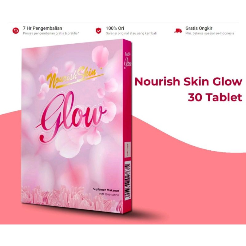 Nourish Skin Glow isi 30 dan 15 Tablet 100% Original