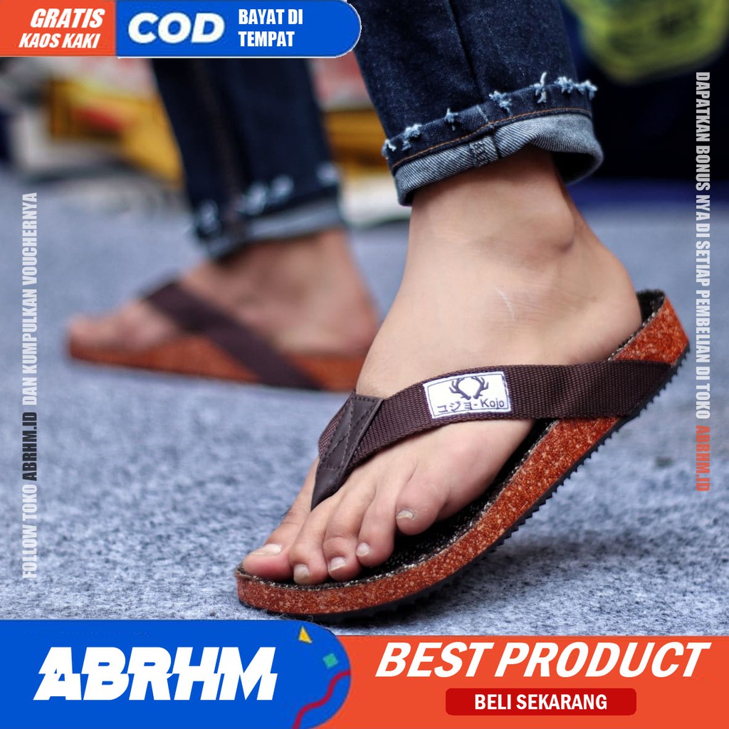 ABRHM Sandal Jepit Pria Sandal Pria Keren Sendal Jepit Cowok Original Santai Sandal Cowo Kekinian