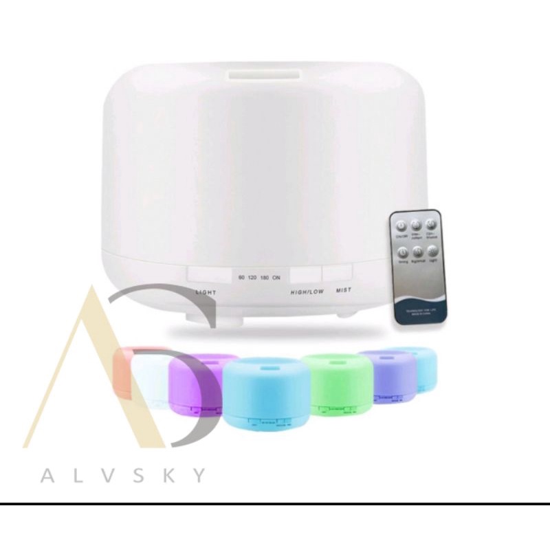 HUMIDIFIER AIR 500 ML ULTRASONIC / AROMATERAPI AROMA DIFFUSER 500 ML 7 COLOUR LED