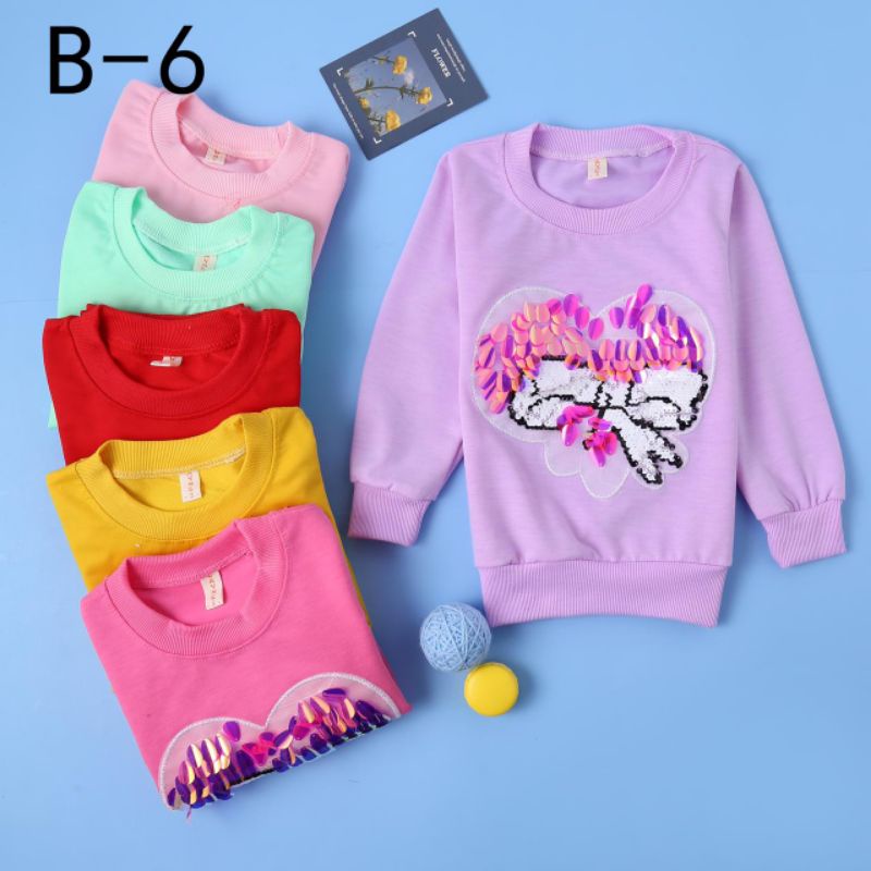 Sweater usap Anak Perempuan Import Premium Terbaru / Bahan cattun 100% Import ( 5 tahun_9 tahun )