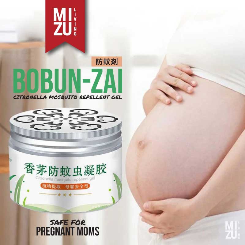 MIZU BOBUN-ZAI Citronella Mosquito Repellent Gel Anti Nyamuk Alami Aman untuk Bayi Gel Usir Nyamuk