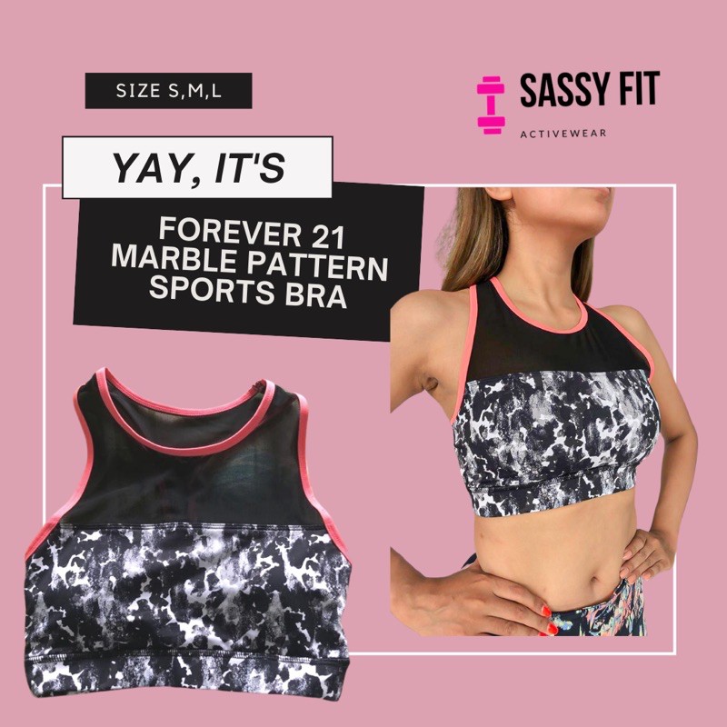 FOREVER 21 PATTERN SPORT BRA
