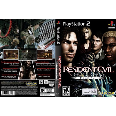 Kaset PS2 Resident Evil OutBreak File 1 dan File 2