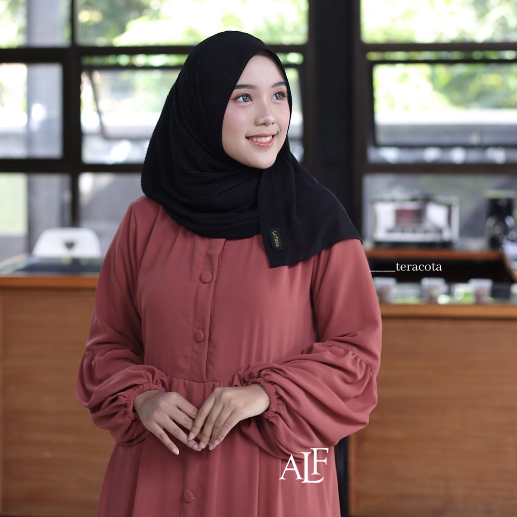 Alfaina Kaleya Midi Dress Gamis Midi