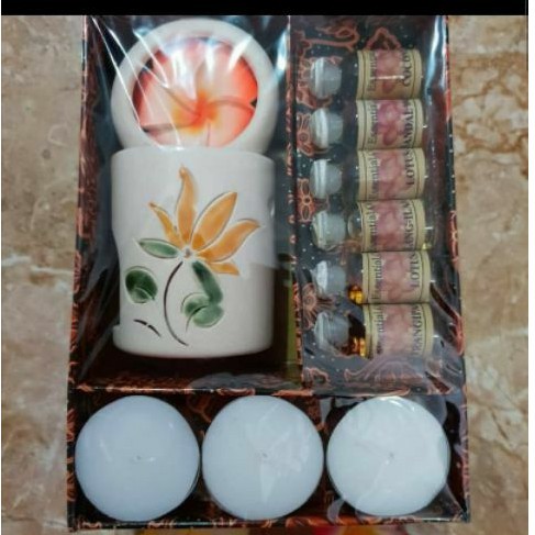 Paket Aromaterapi 3 Lilin 6 Oil
