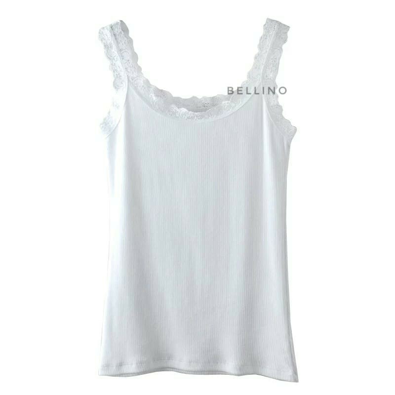 Camisol Tanktop Extra Soft Super Adem TengTop Renda Tanktop Dalaman Wanita Renda / Kamisol Singlet Wanita Renda Super Soft All Size