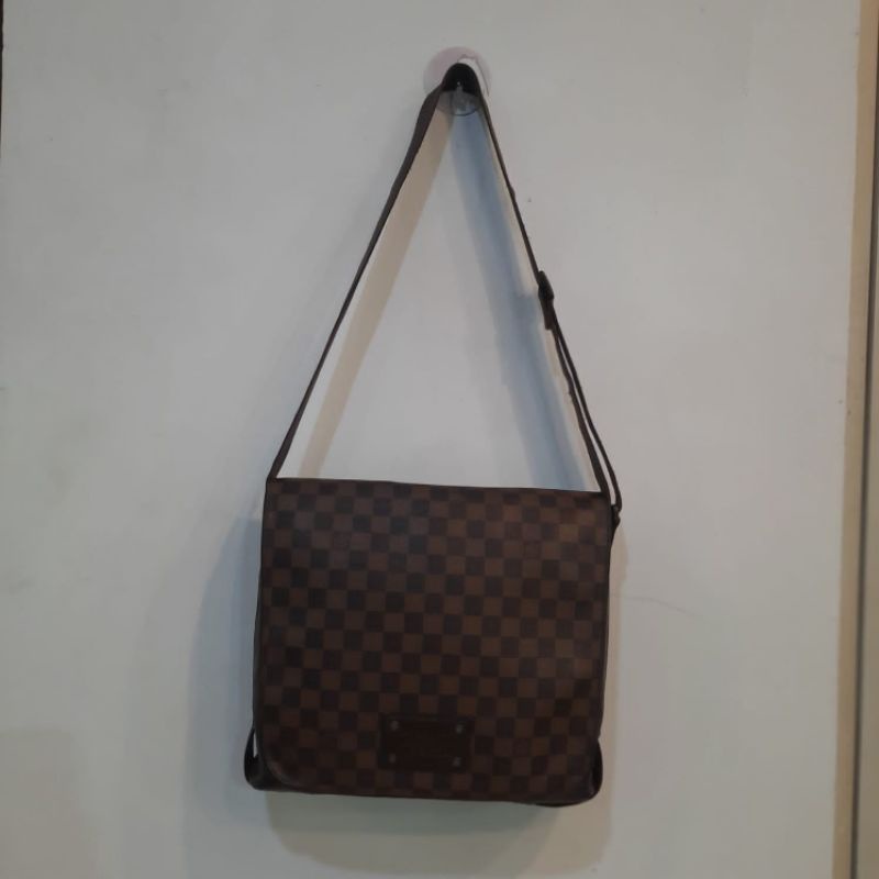 PRELOVED LOUIS VUITTON ORIGINAL MEN'S LARGE LV MONOGRAM CROSSBODY MESSENGER LAPTOP DOCUMENT WORK BAG