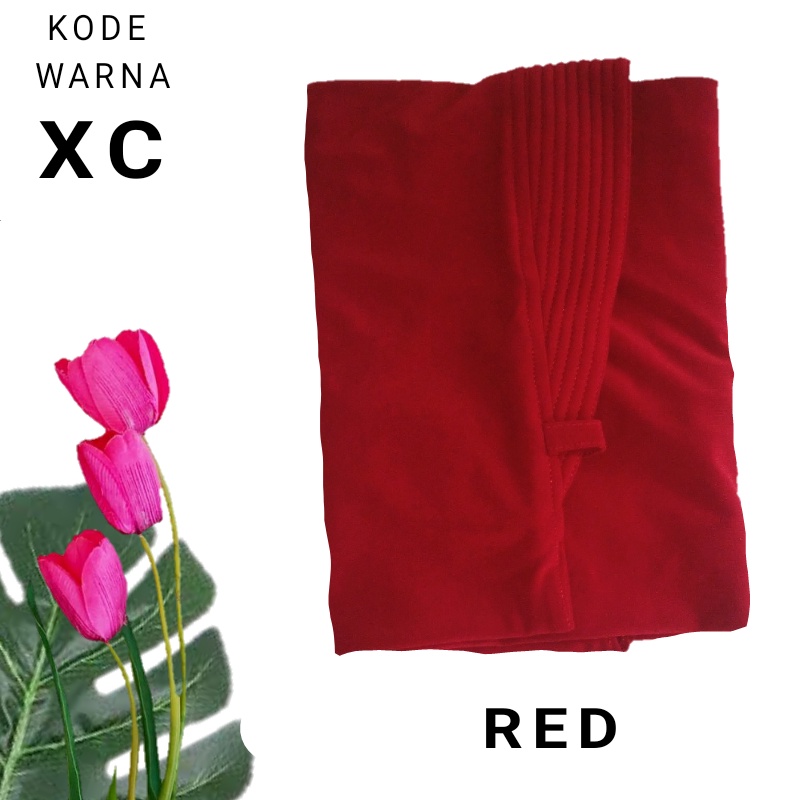 HIJAB MARYAM TALI DEWASA JERSEY PREMIUM 10 TAHUN KEATAS-JILBAB BERGO-ADEM DAN JAHITAN RAPI-KBSN- kode L-XC - RED