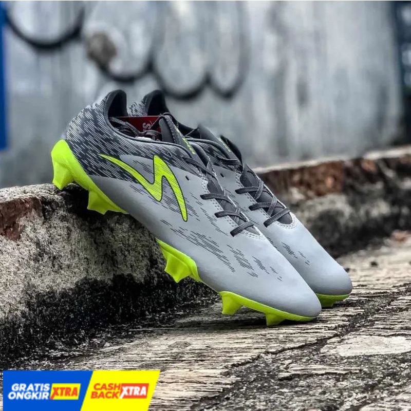 Sepatu Bola Specs Alpha pro Fg hitam abu putih Alpha elite Fg