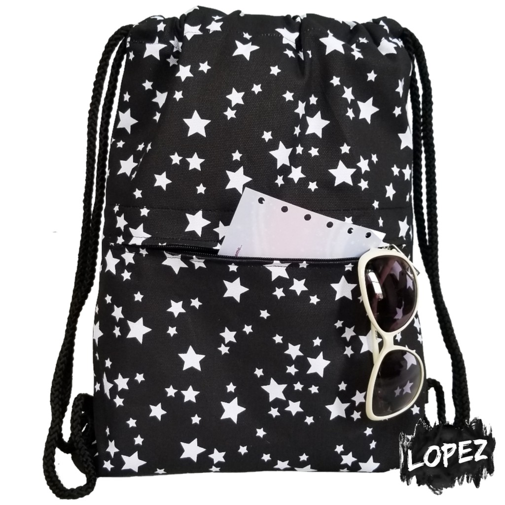 

String Bag Star / Drawstringbag Bintang / Goodiebag Star Stripe Canvas Lopez