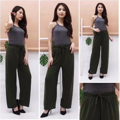 iseven p KULOT POLOS | CELANA KULOT PANJANG ALL SIZE FIT TO L PINGGANG KARET