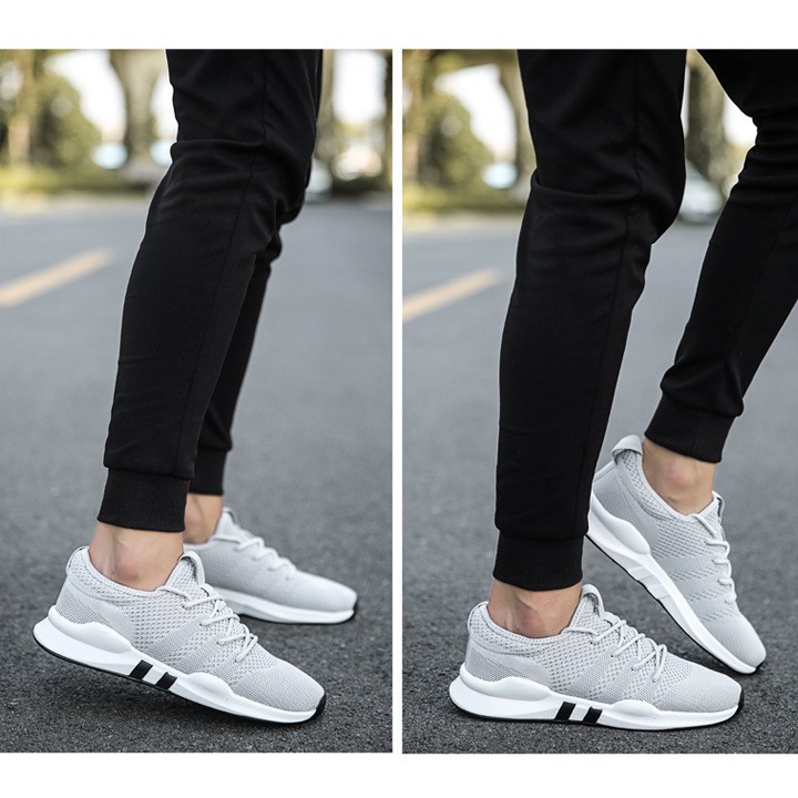 Mainland Sepatu Olahraga Pria Running Shoes Fashion Sepatu Import Untuk Sekolah Kerja Abu-Abu EE01-A