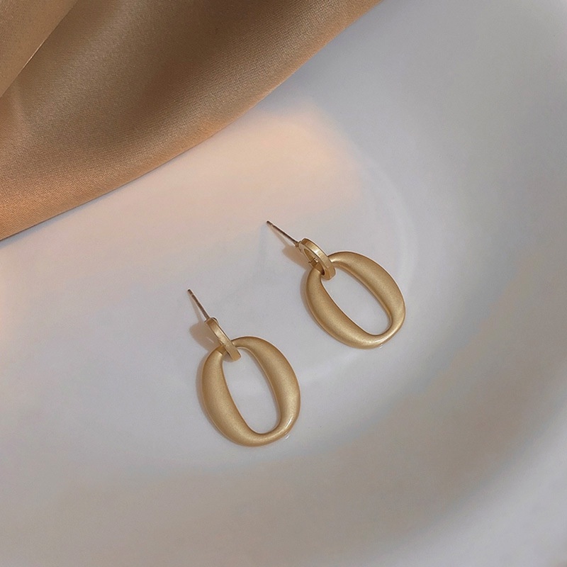 Anting Stud S925 Silver Needle Bentuk Lingkaran Untuk Wanita