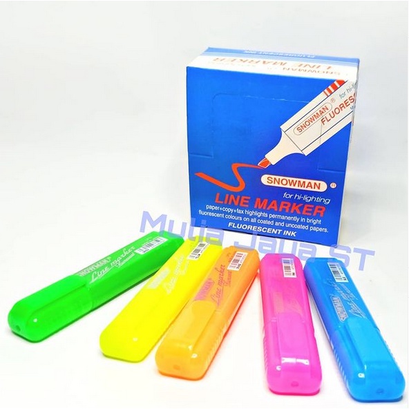 

SNOWMAN LINE MARKER/ HIGHLIGHTER / STABILO - FLUORESCENT INK
