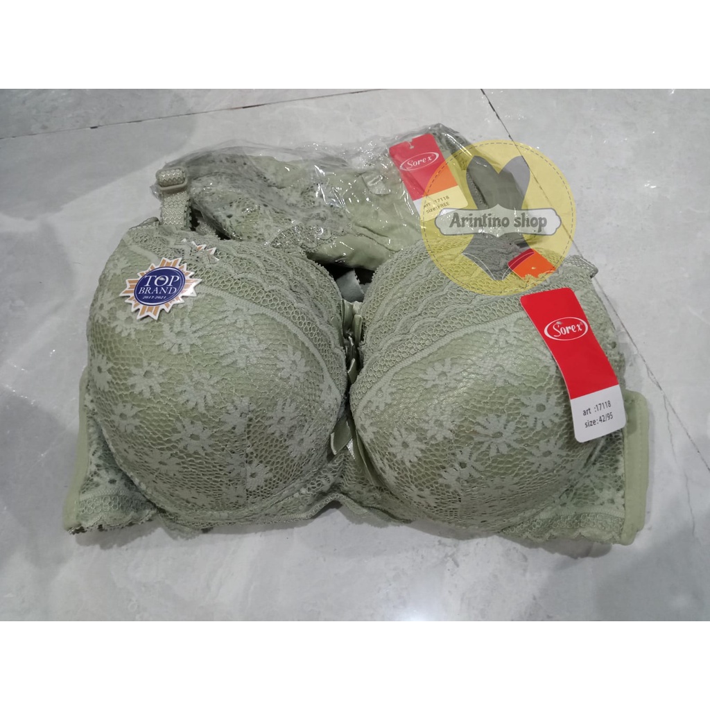 (Set Bra) Bh Bra Set Sorex 17116 , 17118 (Cup B-C) Brokat Renda Pakai Kawat |fcx